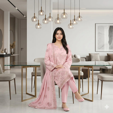 Blush Pink Tilla Party Suit — 3 Piece – product image 3
