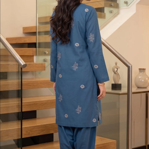 Teal Blue Tilla Party Suit — 3 Piece