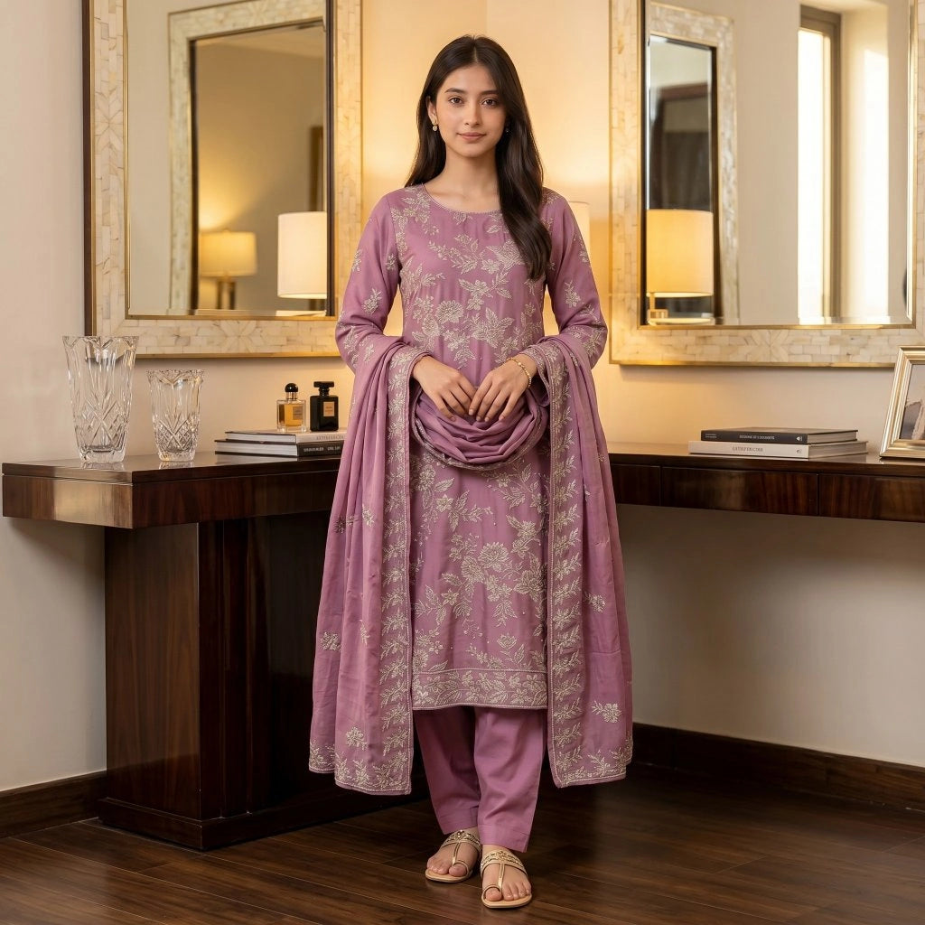 Lilac Tilla Party Suit — 3 Piece