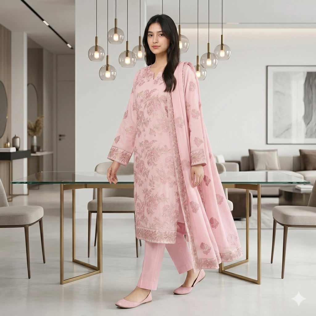 Blush Pink Tilla Party Suit — 3 Piece – product image 2