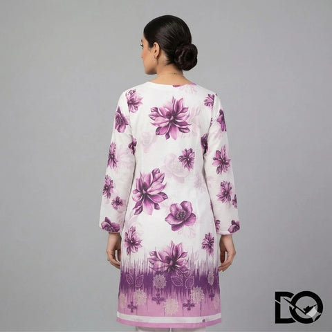 Purple Bloom 3-Piece Lawn Suit | Hand Embroidery | Chikankari | Laser Work | Unstitched