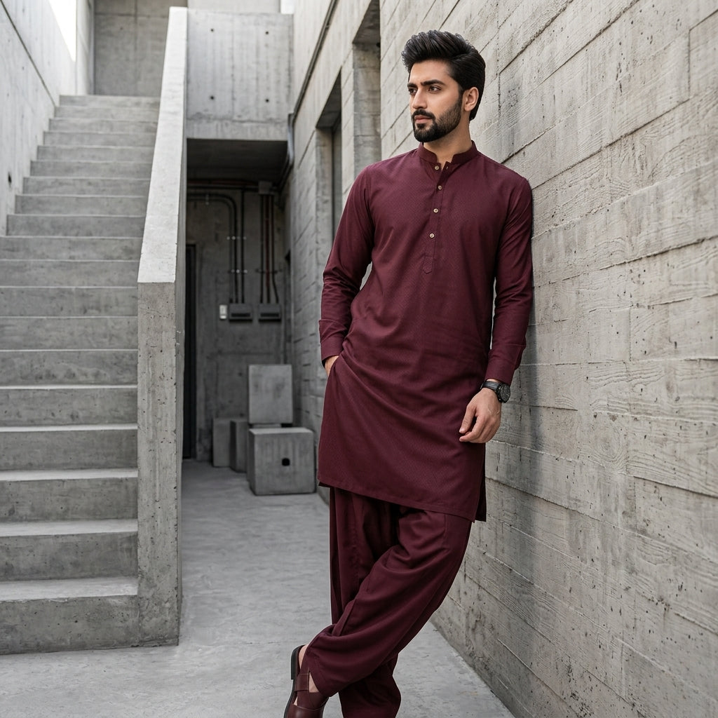 Burgundy Wash & Wear – Premium Plus | DOF-W-08
