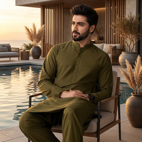 Olive Green Wash & Wear – Premium Plus | DOF-W-16