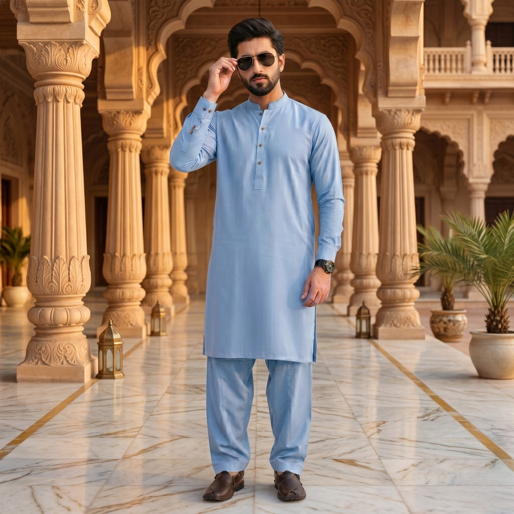 Light Sky Blue Wash & Wear – Premium Plus | DOF-W-24