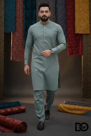 Men's Sea Green Shalwar Kameez