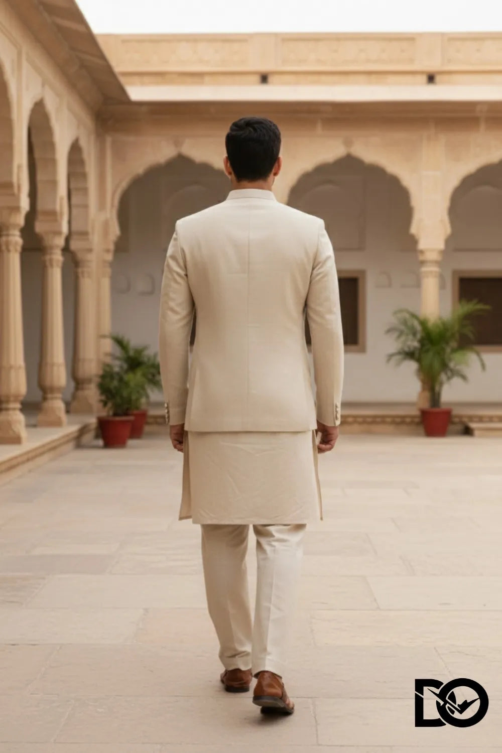 Men's Cream Prince Shalwar Kameez