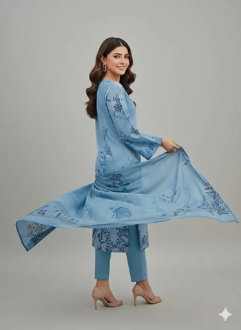 3 Piece - Printed Lawn Suit